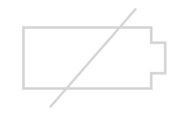 Battery dead icon Horizontal vector illustration