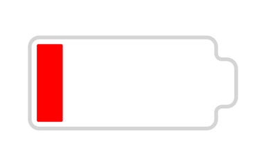 Low battery icon Horizontal vector illustration