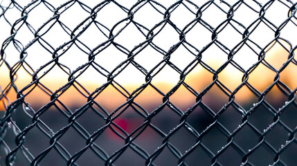 Fototapeta premium Fence wire line