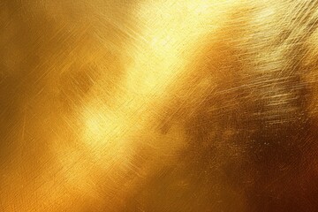Fototapeta premium Luxurious Brushed Gold Metal Texture with Reflex and Plate Scratches