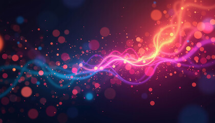 Fototapeta premium Abstract Colorful Glowing Lines Design