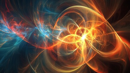 Fototapeta premium Vibrant abstract art depicting energy flow and cosmic forces.