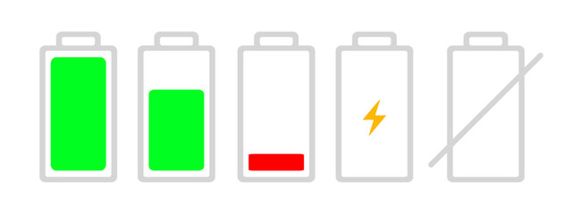 battery set icon Vertical vector illustration