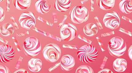 Sweet candy stripe pattern wallpaper
