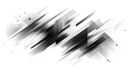 Abstract grayscale geometric design with sharp lines and shapes