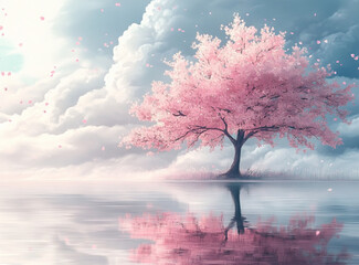 Artwork featuring fantasy surreal landscapes in pastel colors 
