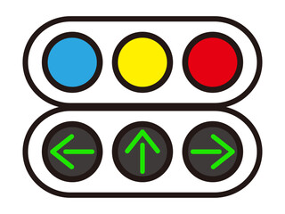 信号機のマークのイラスト素材3