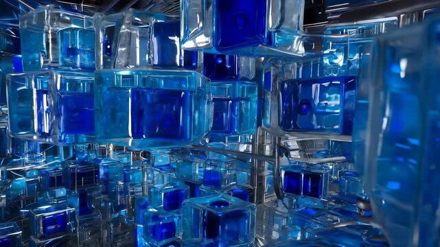Blue Cubes Arrangement