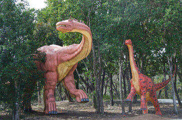 Dinosaurs in the Woods at Bandera Natural History Museum in Bandera, Texas
