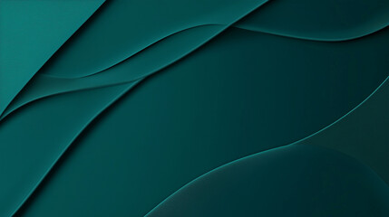 Dark green silk satin background. Wavy folds. Smooth surface. Shiny fabric. Luxury backdrop with copy space for design. Web banner