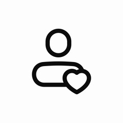 favorite user heart icon sign vector