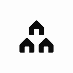 house neighbourhood icon sign vector