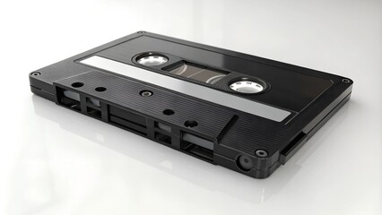 Obraz premium Retro cassette tape with vibrant colors, isolated on white