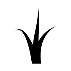 Vector grass silhouette. Decorative design elements