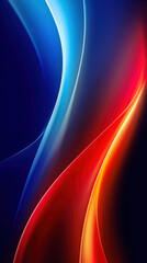 Obraz premium A dynamic abstract background with vibrant blue and red gradient waves creating a fluid and futuristic composition. Perfect for presentations, mobile wallpapers, digital branding and product packaging