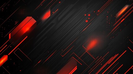 Abstract red and black geometric background