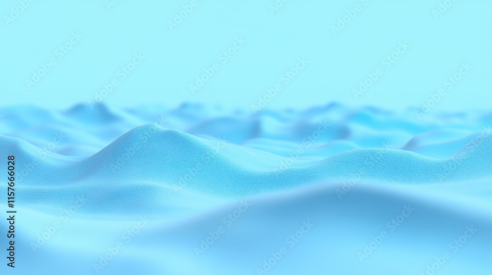 Aufkleber calm blue waves with soft textures and smooth gradients in background