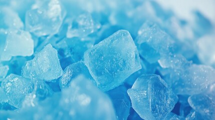 Obraz premium Blue Ice Crystals in Close-Up View for Background or Texture Use