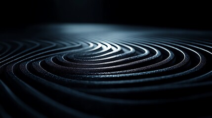 Abstract Dark Blue Swirling Metallic Texture