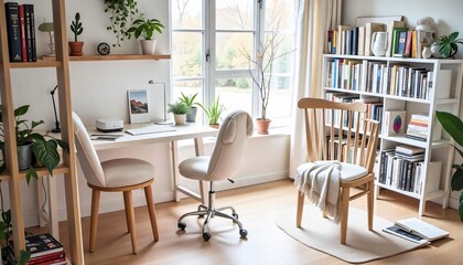 Fototapeta premium home work area_Trend inspiration for your interior designs and social networks such as YouTube, Instagram or WhatsApp. 