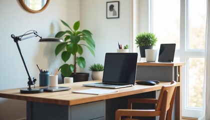 Fototapeta premium home work area_Trend inspiration for your interior designs and social networks such as YouTube, Instagram or WhatsApp. 