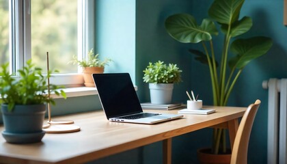 Fototapeta premium home work area_Trend inspiration for your interior designs and social networks such as YouTube, Instagram or WhatsApp. 