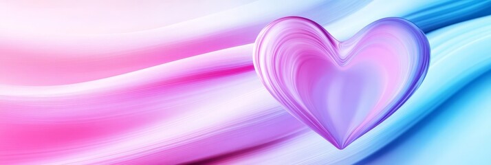 Pastel Heart Abstract - Love, romance, serenity, gentleness, abstract art. Swirling pastel colors and a heart shape.