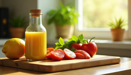 Freshly Squeezed Citrus and Tomato Juice