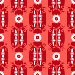 Vector - swirl elements illustration,  geometric colored template, seamless pattern.