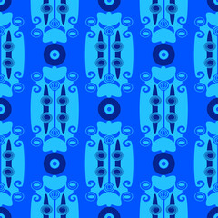 Vector - swirl elements illustration,  geometric colored template, seamless pattern.