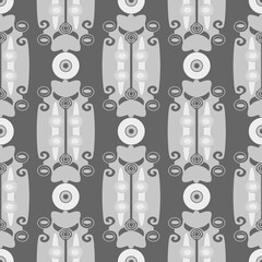 Vector - swirl elements illustration,  geometric colored template, seamless pattern.