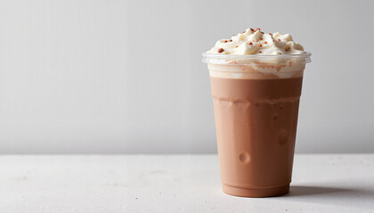 Chocolate milkshake topped with whipped cream