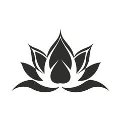 Lotus Icon silhouette vector illustration