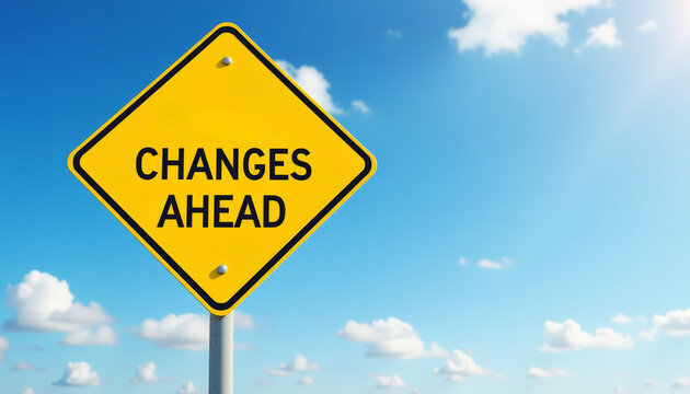 Changes Ahead Road Sign Under Sunny Sky