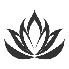 Lotus Icon silhouette vector illustration