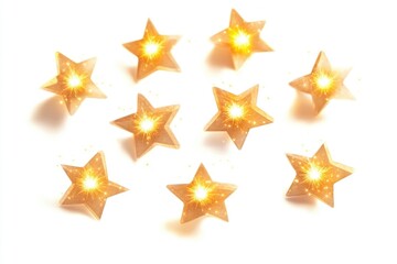 Obraz premium A circle of shining gold stars, ideal for decorative or celebratory uses