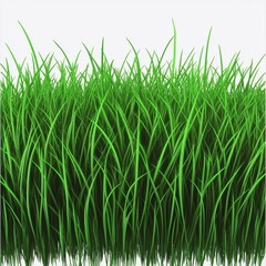 Obraz premium Vibrant green grass blades swaying gently, creating a lush and fresh feeling in nature.