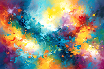 Abstract colorful background with rainbow. abstract watercolor background with spots and splashes, vector illustration design