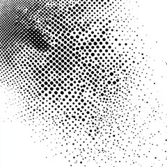 Abstract black and white halftone pattern creating a dynamic and modern visual effect.