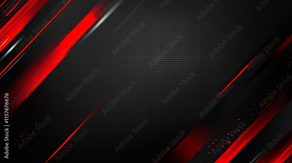 Poster Abstract background with red and black diagonal lines. Modern design.