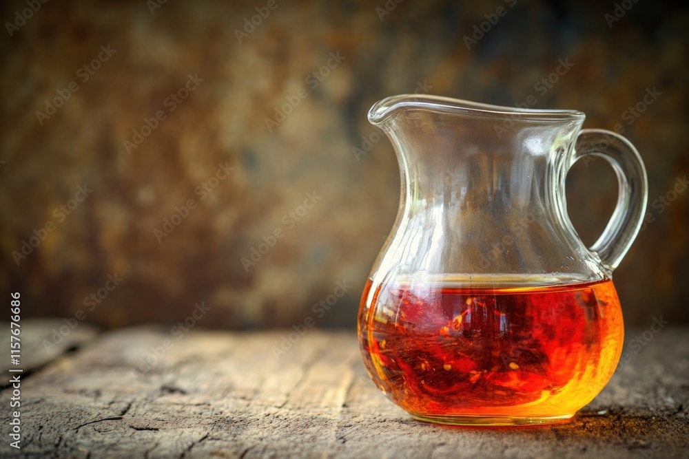 Poster a pitcher of tea sits on a table, ready to be served