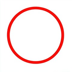A bold red circle against a stark white background, creating a striking contrast and minimalist aesthetic.