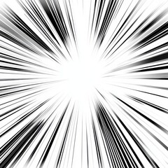 Obraz premium Dynamic black and white burst effect radiating outward, creating an energetic and dramatic visual impact.