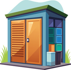 Customizable Outdoor Storage Vector Illustration