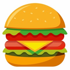 hamburger on a white background