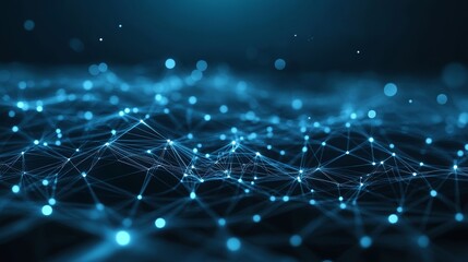 Abstract digital network connection. Futuristic technology background.