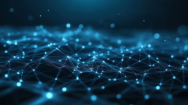 Abstract digital network connection. Futuristic technology background.