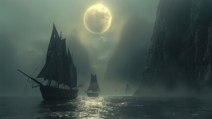 Create an image of ancient seafarers navigating by the stars