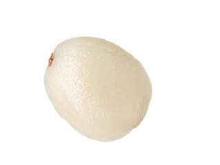 Fresh peeled rambutan isolated on white. Exotic fruit