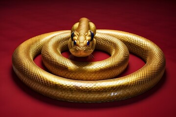 Obraz premium ia generated. Chinese New Year celebration. Chinese culture. Snake